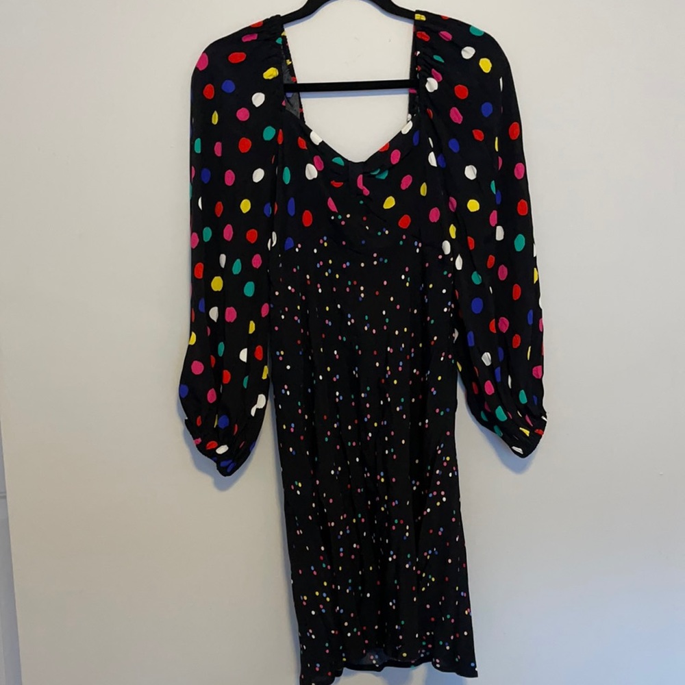 Multi colored polka dot dress